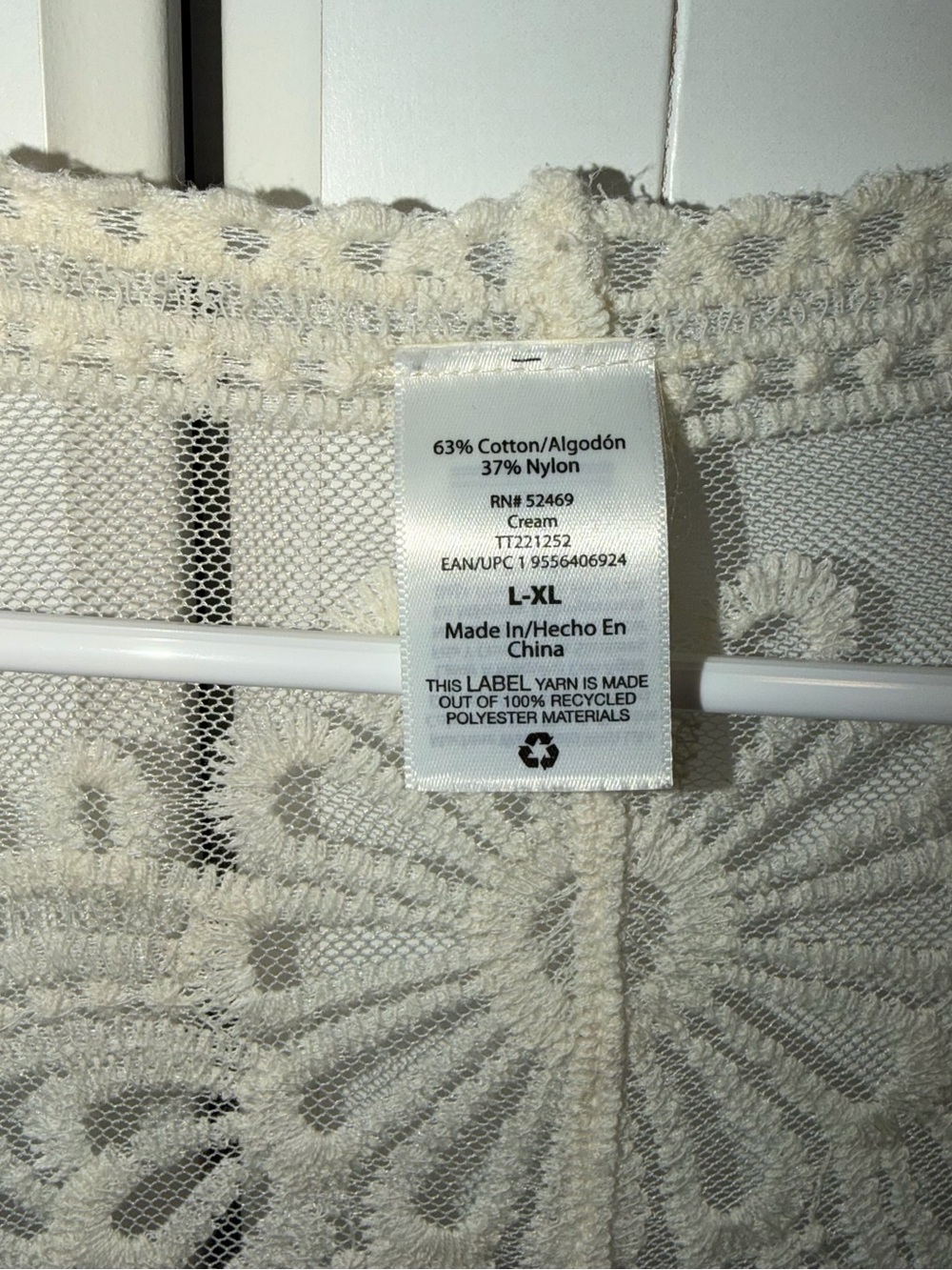 Boho Lace Crochet Overlay Tunic/ Duster in Cream - Picture 8 of 8